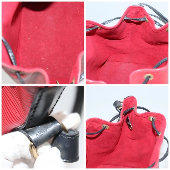 LOUIS VUITTON Epi Petit Noe Shoulder Bag Bicolor Black Red M44017 Auth BA2220 - Picture 15 of 16